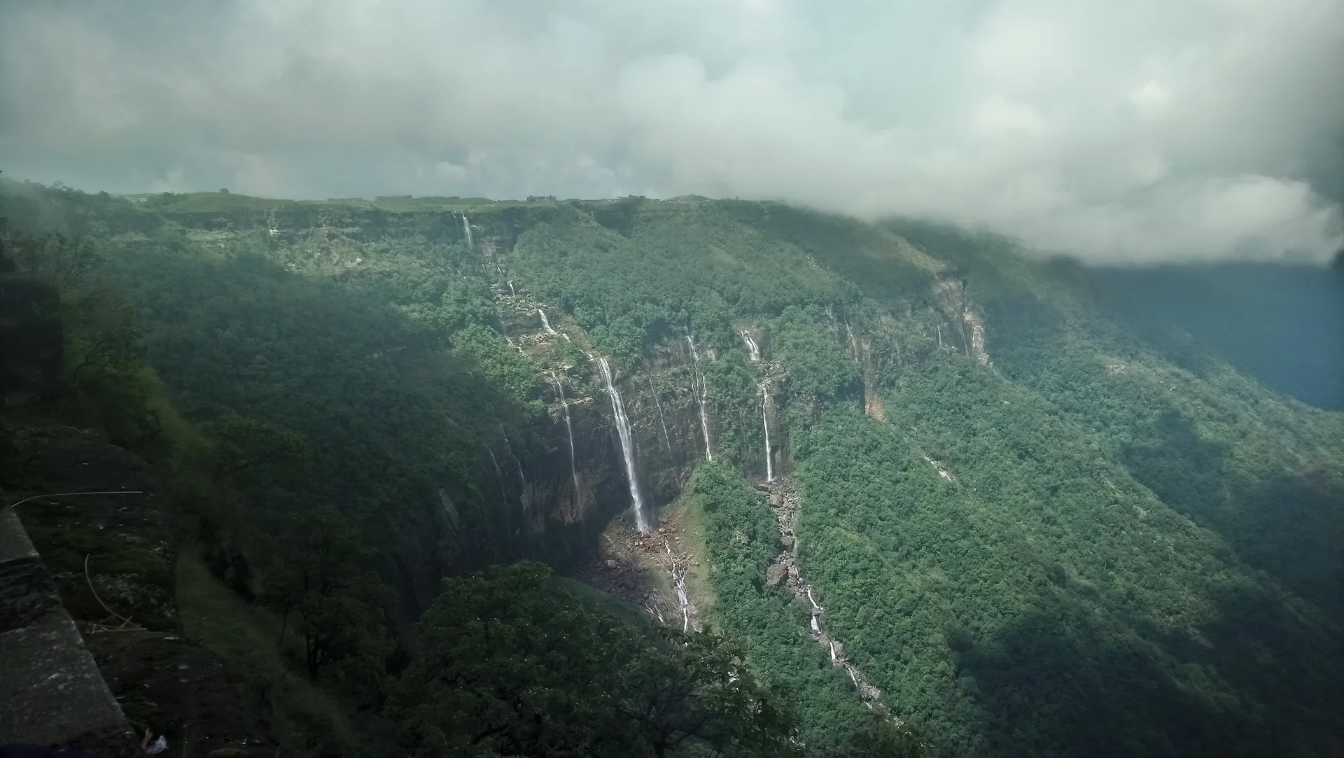 Cliffs and waterfalls near Cherrapunji Meghalaya