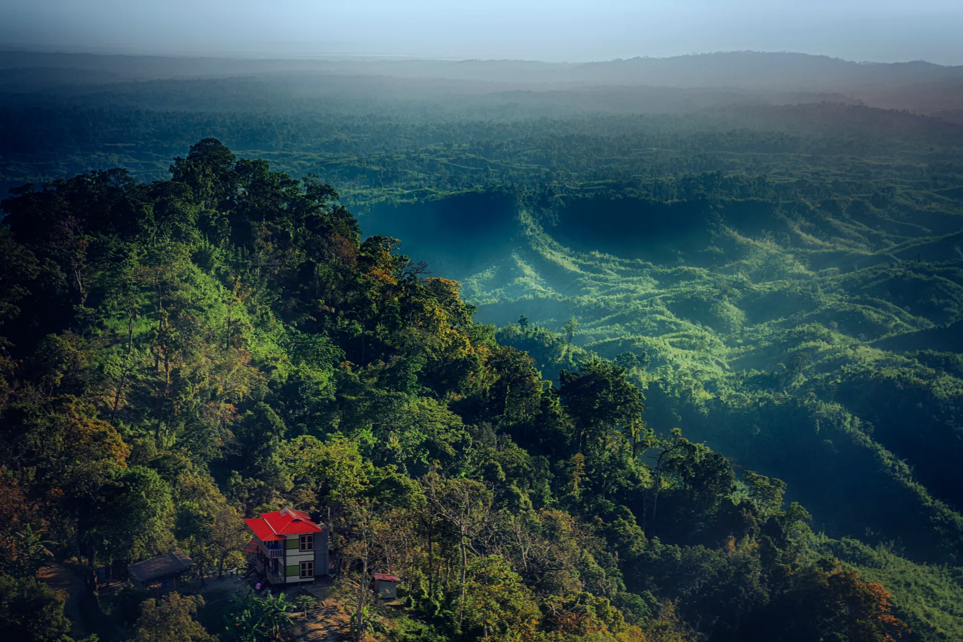 Mizoram hill ridges and valleys